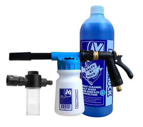 Combo Boat Cleaner 1L + Hose Foam Gun + Engine Flush Mixer Kit 1.