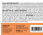 Omega Light Weight Body Filler 500g - AA-LWF500G