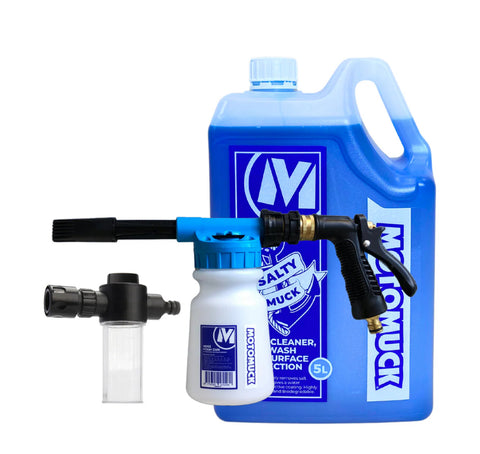 Combo Boat Cleaner 5L + Hose Foam Gun + Engine Flush Mixer Kit 5.